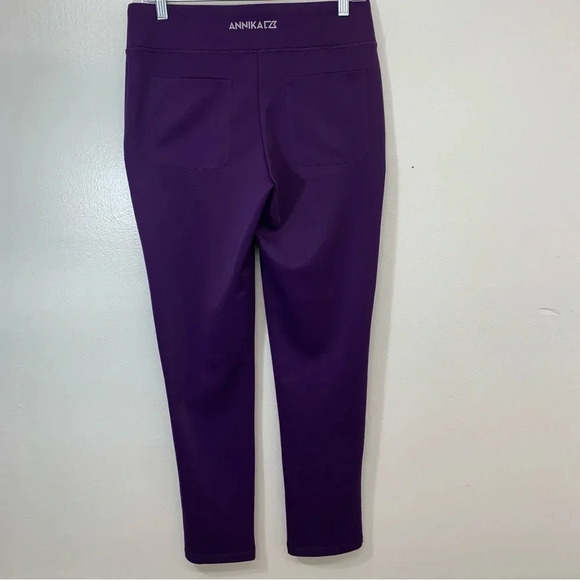 Annika CB Pants Woman Small Purple Dry Tech UPF 50 Pull On Pockets Golf Travel - Picture 5 of 14